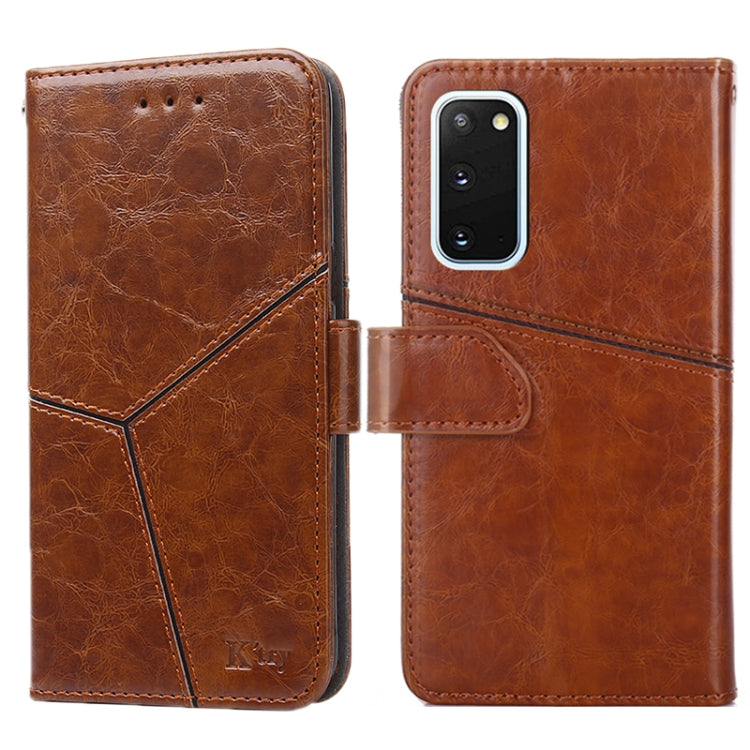 For Samsung Galaxy S20 Geometric Stitching Horizontal Flip TPU + PU Leather Case with Holder & Card Slots & Wallet