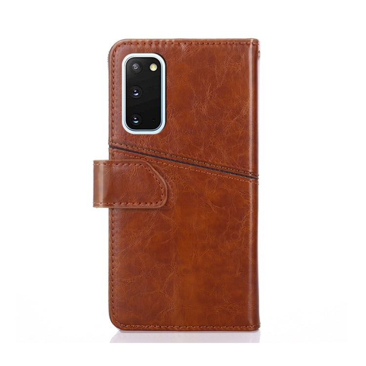 For Samsung Galaxy S20 Geometric Stitching Horizontal Flip TPU + PU Leather Case with Holder & Card Slots & Wallet