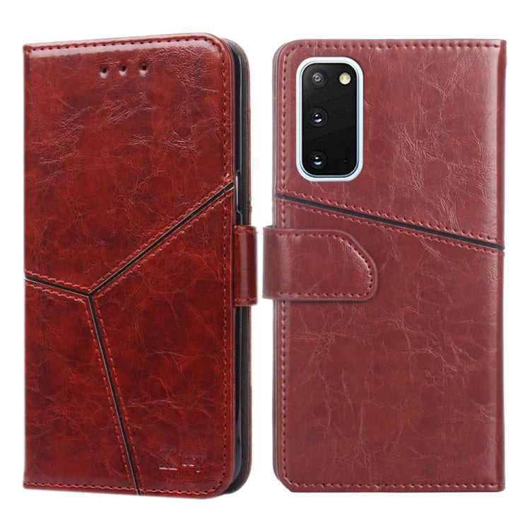 For Samsung Galaxy S20 Geometric Stitching Horizontal Flip TPU + PU Leather Case with Holder & Card Slots & Wallet