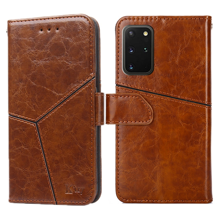 For Samsung Galaxy S20+ Geometric Stitching Horizontal Flip TPU + PU Leather Case with Holder & Card Slots & Wallet