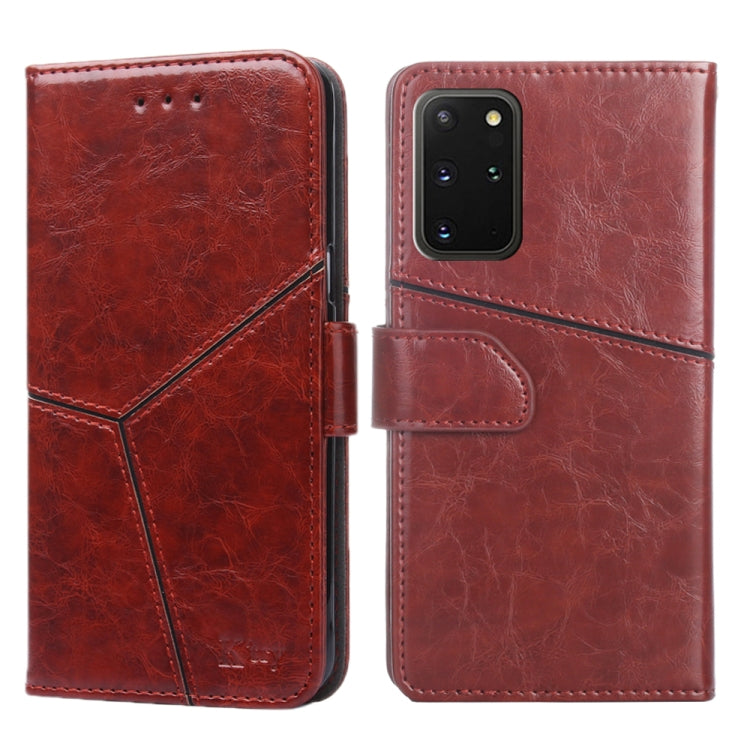 For Samsung Galaxy S20+ Geometric Stitching Horizontal Flip TPU + PU Leather Case with Holder & Card Slots & Wallet