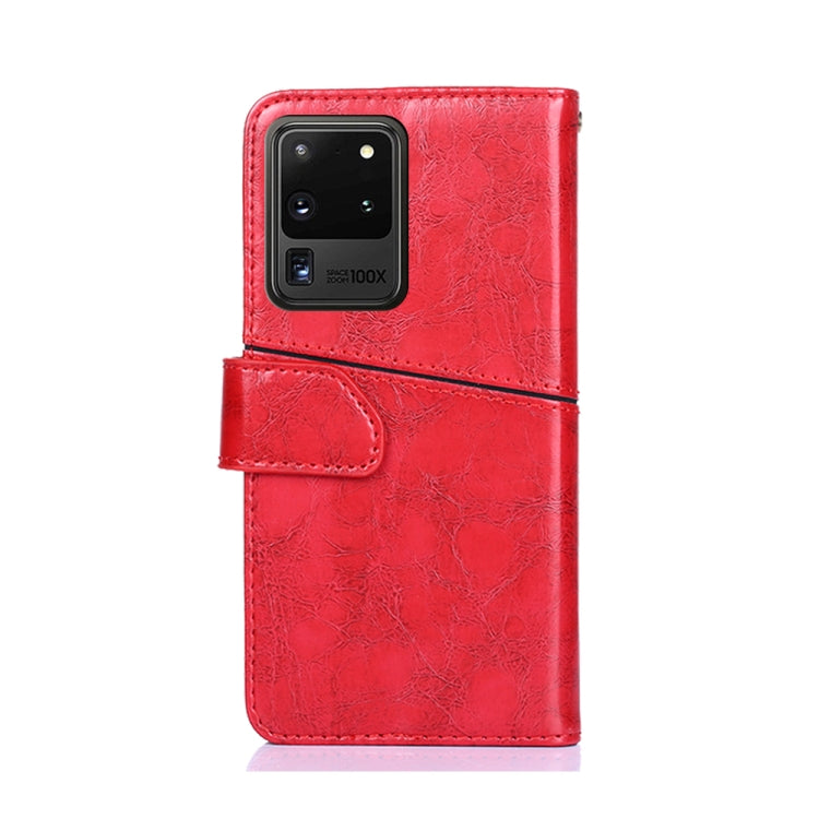 For Samsung Galaxy S20 Ultra Geometric Stitching Horizontal Flip TPU + PU Leather Case with Holder & Card Slots & Wallet