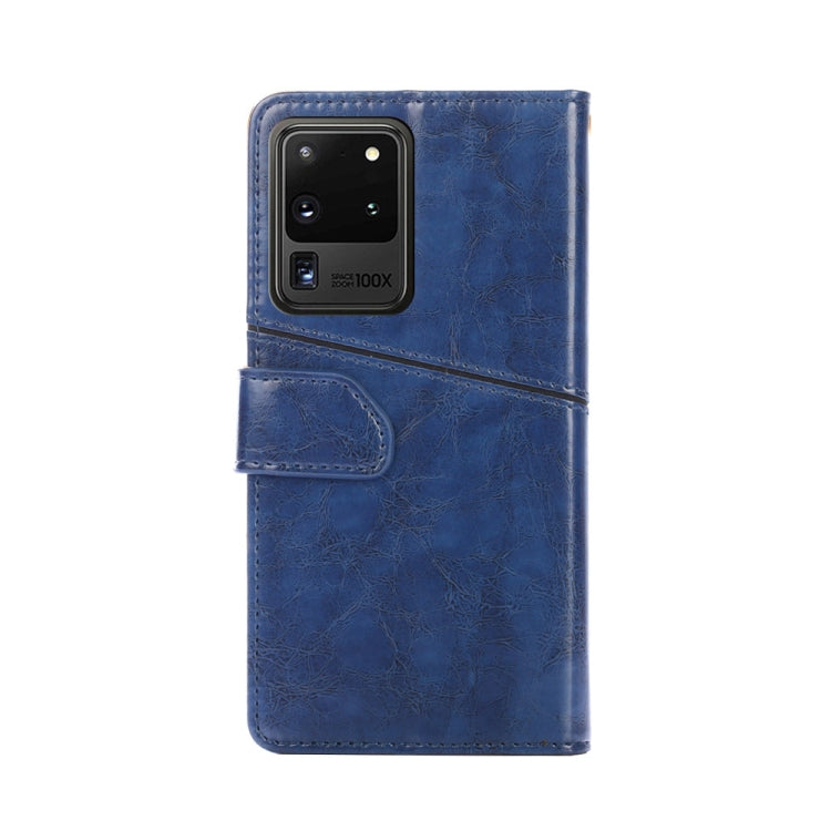 For Samsung Galaxy S20 Ultra Geometric Stitching Horizontal Flip TPU + PU Leather Case with Holder & Card Slots & Wallet