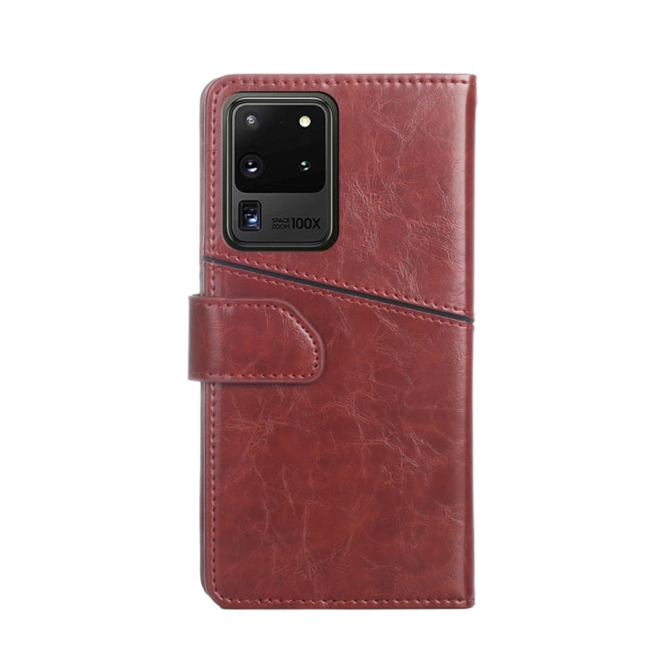 For Samsung Galaxy S20 Ultra Geometric Stitching Horizontal Flip TPU + PU Leather Case with Holder & Card Slots & Wallet