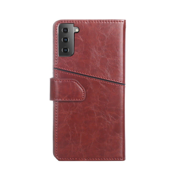 For Samsung Galaxy S21 5G Geometric Stitching Horizontal Flip TPU + PU Leather Case with Holder & Card Slots & Wallet