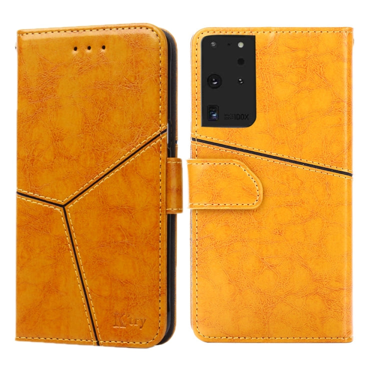 For Samsung Galaxy S21 Ultra 5G Geometric Stitching Horizontal Flip TPU + PU Leather Case with Holder & Card Slots & Wallet