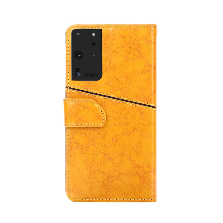 For Samsung Galaxy S21 Ultra 5G Geometric Stitching Horizontal Flip TPU + PU Leather Case with Holder & Card Slots & Wallet