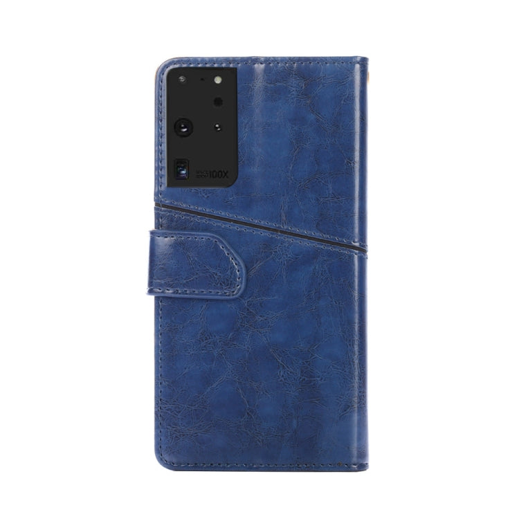 For Samsung Galaxy S21 Ultra 5G Geometric Stitching Horizontal Flip TPU + PU Leather Case with Holder & Card Slots & Wallet