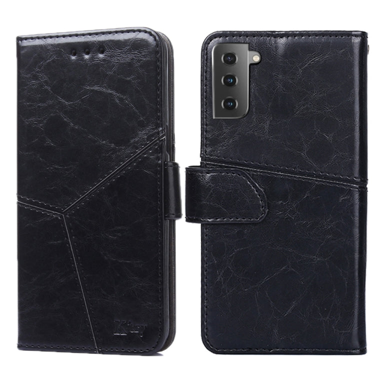 For Samsung Galaxy S21+ 5G Geometric Stitching Horizontal Flip TPU + PU Leather Case with Holder & Card Slots & Wallet
