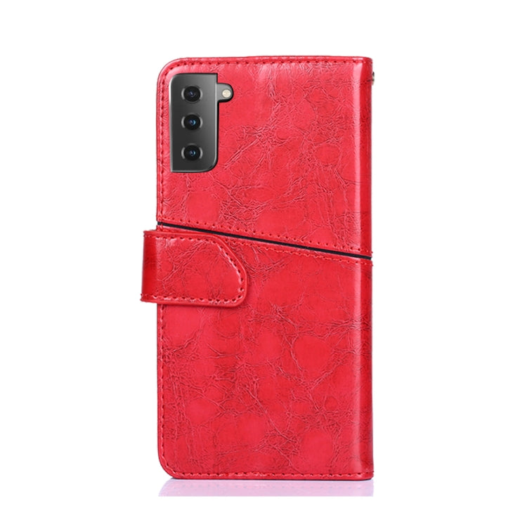 For Samsung Galaxy S21+ 5G Geometric Stitching Horizontal Flip TPU + PU Leather Case with Holder & Card Slots & Wallet