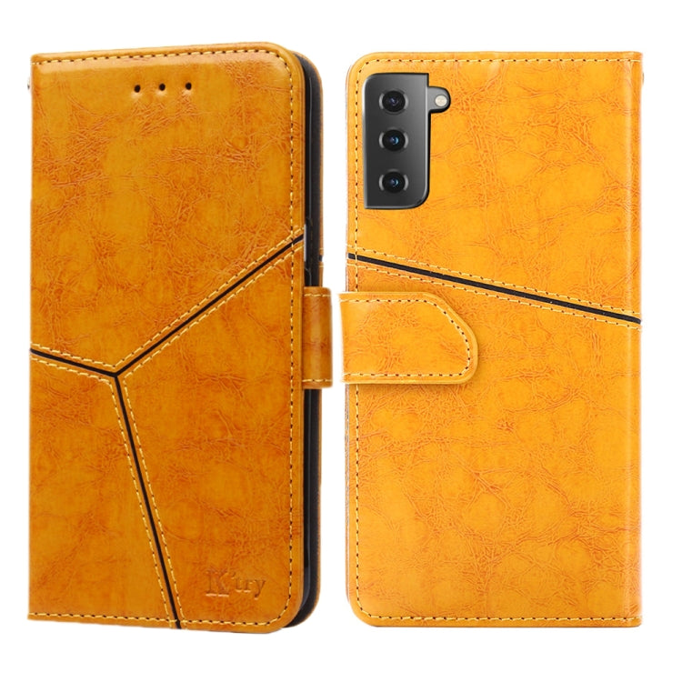 For Samsung Galaxy S21+ 5G Geometric Stitching Horizontal Flip TPU + PU Leather Case with Holder & Card Slots & Wallet