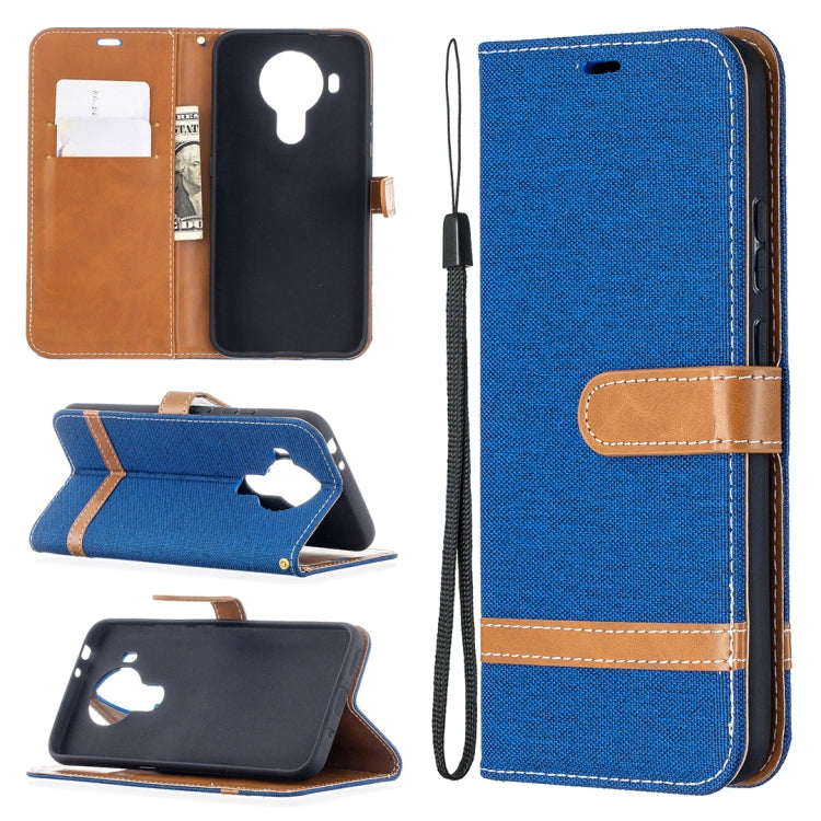 For Nokia 5.4 Color Matching Denim Texture Horizontal Flip Leather Case with Holder & Card Slots & Wallet & Lanyard