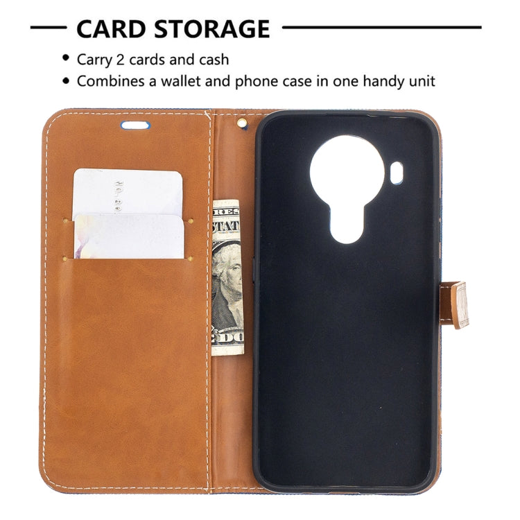 For Nokia 5.4 Color Matching Denim Texture Horizontal Flip Leather Case with Holder & Card Slots & Wallet & Lanyard