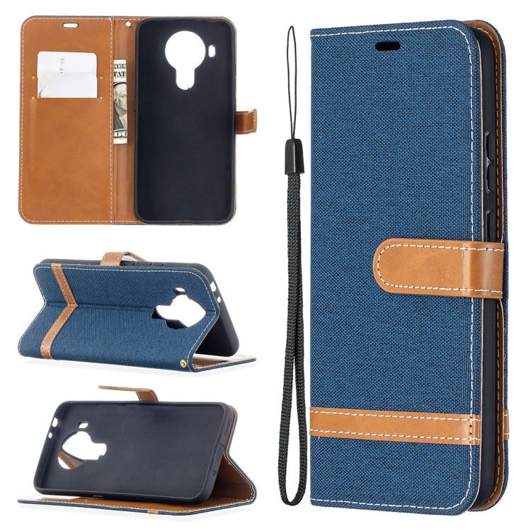 For Nokia 5.4 Color Matching Denim Texture Horizontal Flip Leather Case with Holder & Card Slots & Wallet & Lanyard