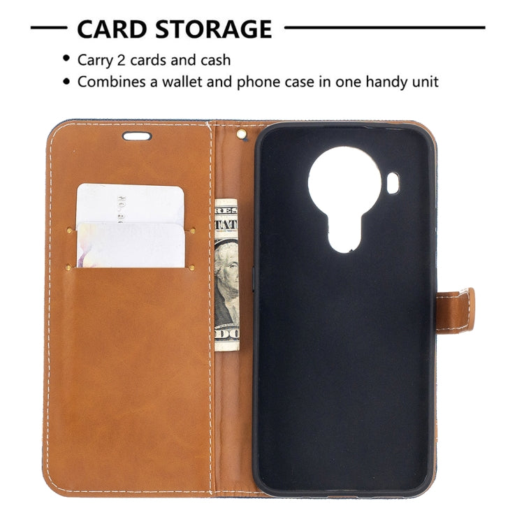 For Nokia 5.4 Color Matching Denim Texture Horizontal Flip Leather Case with Holder & Card Slots & Wallet & Lanyard