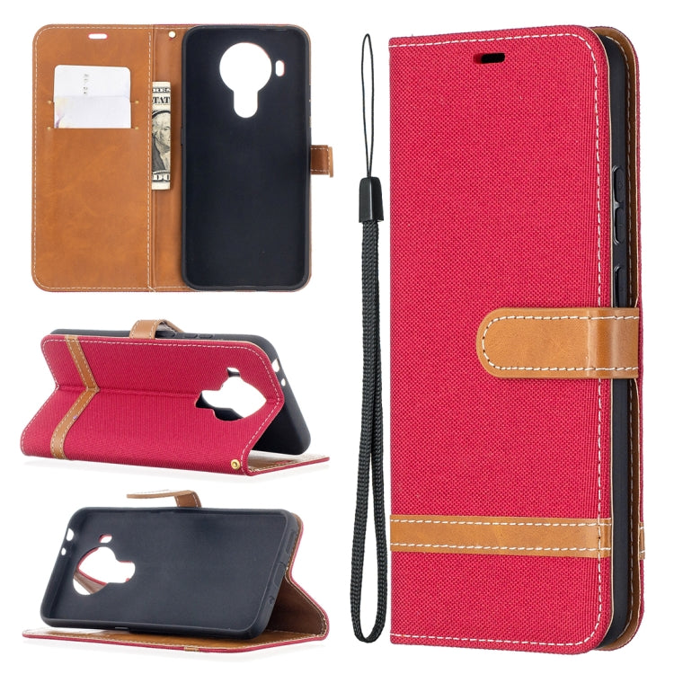 For Nokia 5.4 Color Matching Denim Texture Horizontal Flip Leather Case with Holder & Card Slots & Wallet & Lanyard