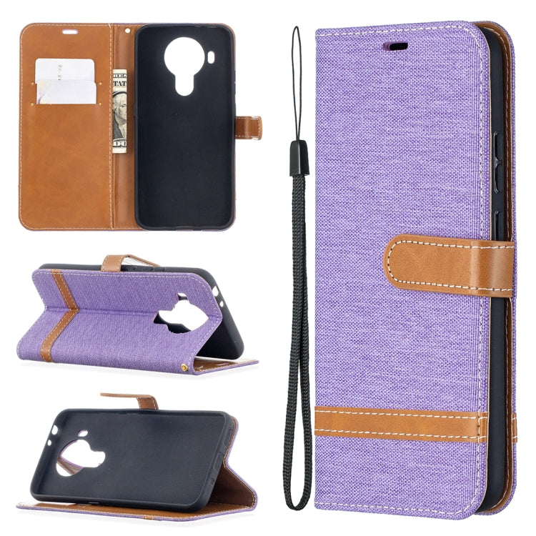 For Nokia 5.4 Color Matching Denim Texture Horizontal Flip Leather Case with Holder & Card Slots & Wallet & Lanyard