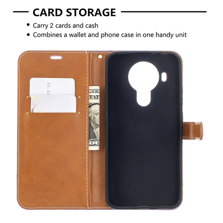 For Nokia 5.4 Color Matching Denim Texture Horizontal Flip Leather Case with Holder & Card Slots & Wallet & Lanyard
