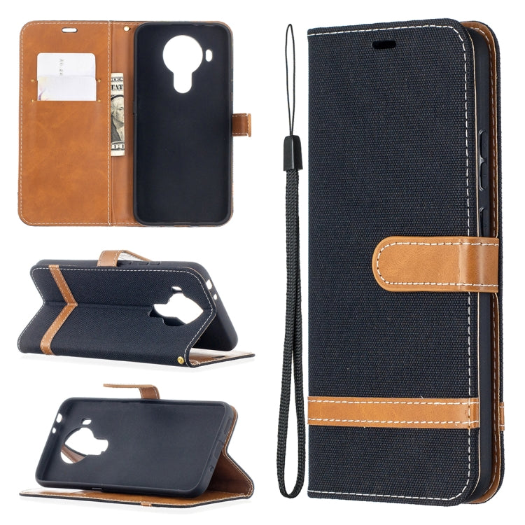 For Nokia 5.4 Color Matching Denim Texture Horizontal Flip Leather Case with Holder & Card Slots & Wallet & Lanyard