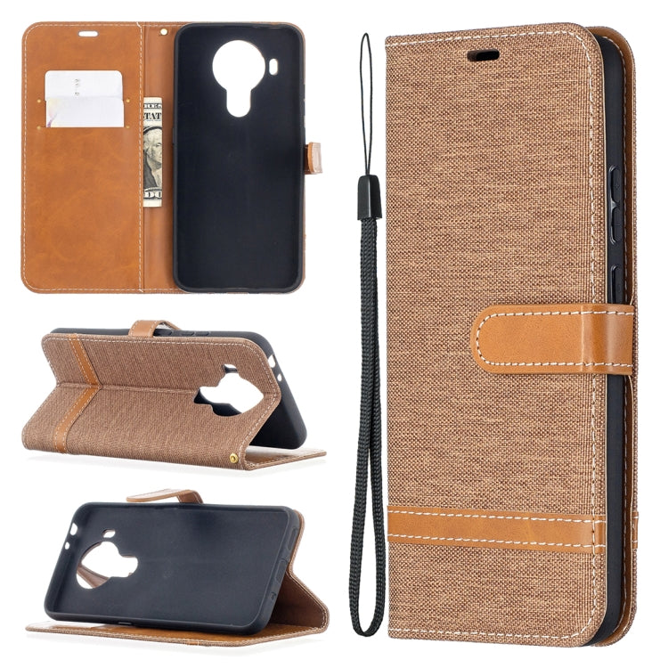 For Nokia 5.4 Color Matching Denim Texture Horizontal Flip Leather Case with Holder & Card Slots & Wallet & Lanyard