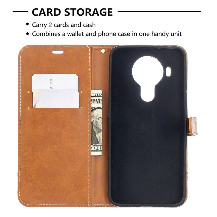 For Nokia 5.4 Color Matching Denim Texture Horizontal Flip Leather Case with Holder & Card Slots & Wallet & Lanyard