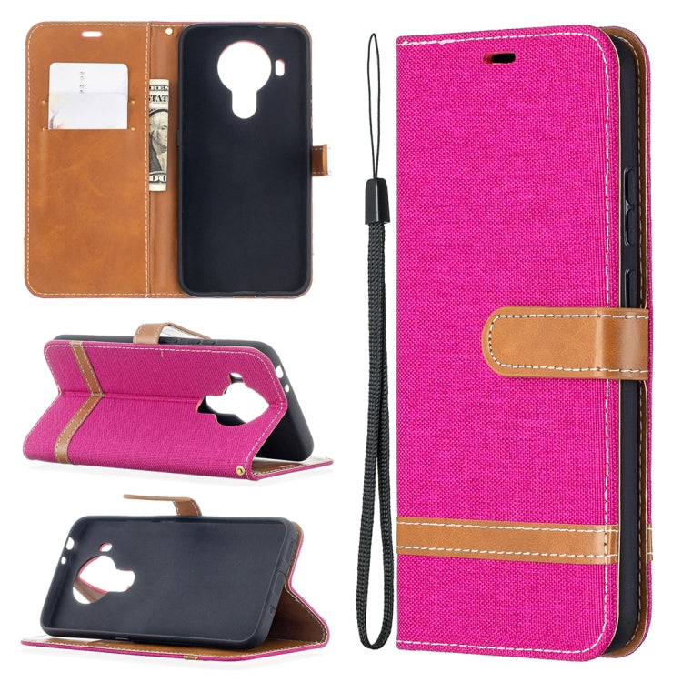 For Nokia 5.4 Color Matching Denim Texture Horizontal Flip Leather Case with Holder & Card Slots & Wallet & Lanyard