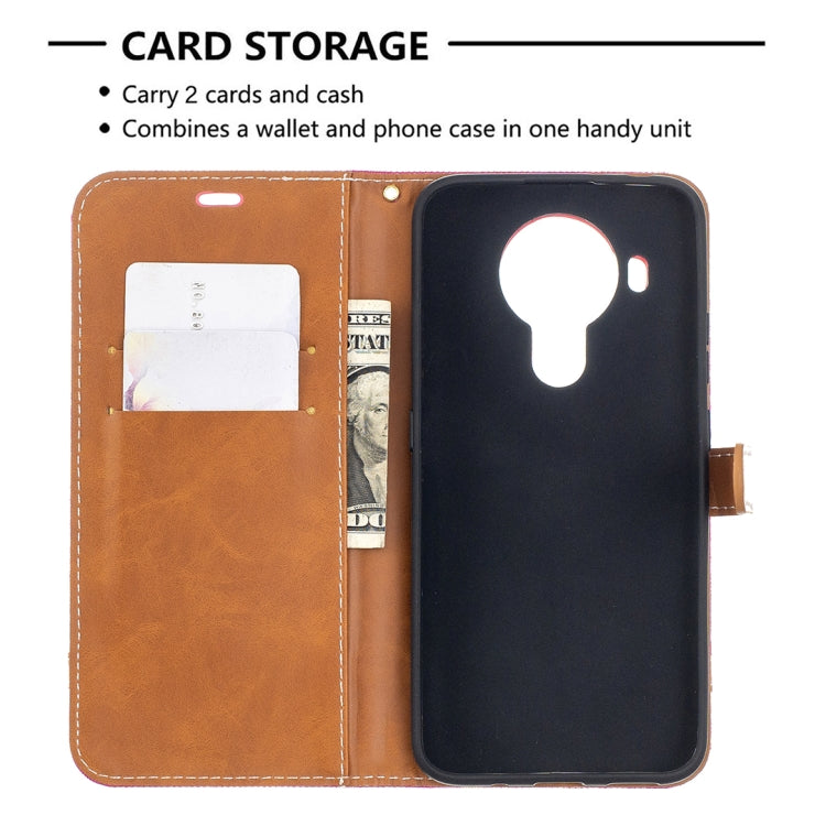 For Nokia 5.4 Color Matching Denim Texture Horizontal Flip Leather Case with Holder & Card Slots & Wallet & Lanyard