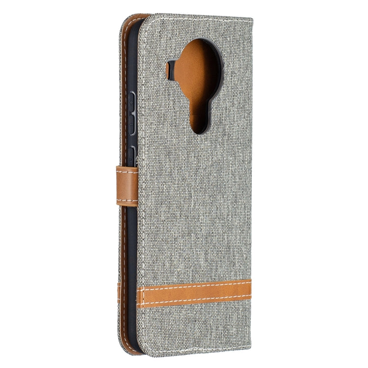 For Nokia 5.4 Color Matching Denim Texture Horizontal Flip Leather Case with Holder & Card Slots & Wallet & Lanyard