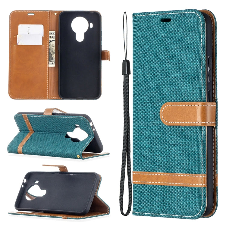 For Nokia 5.4 Color Matching Denim Texture Horizontal Flip Leather Case with Holder & Card Slots & Wallet & Lanyard