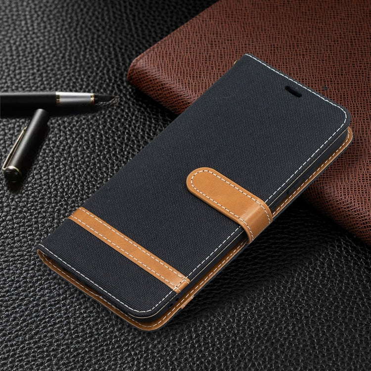 For Samsung Galaxy A02s (EU Version) Color Matching Denim Texture Horizontal Flip Leather Case with Holder & Card Slots & Wallet & Lanyard