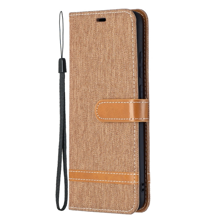 For Samsung Galaxy A02s (EU Version) Color Matching Denim Texture Horizontal Flip Leather Case with Holder & Card Slots & Wallet & Lanyard