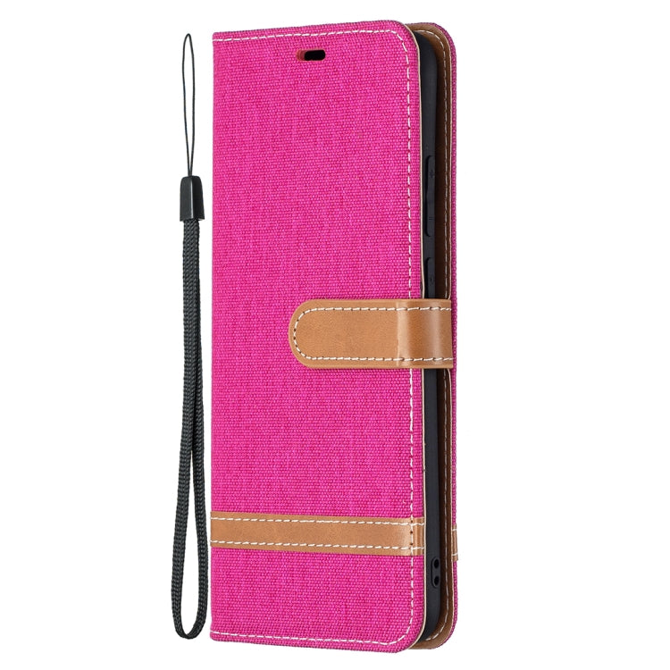 For Samsung Galaxy A02s (EU Version) Color Matching Denim Texture Horizontal Flip Leather Case with Holder & Card Slots & Wallet & Lanyard