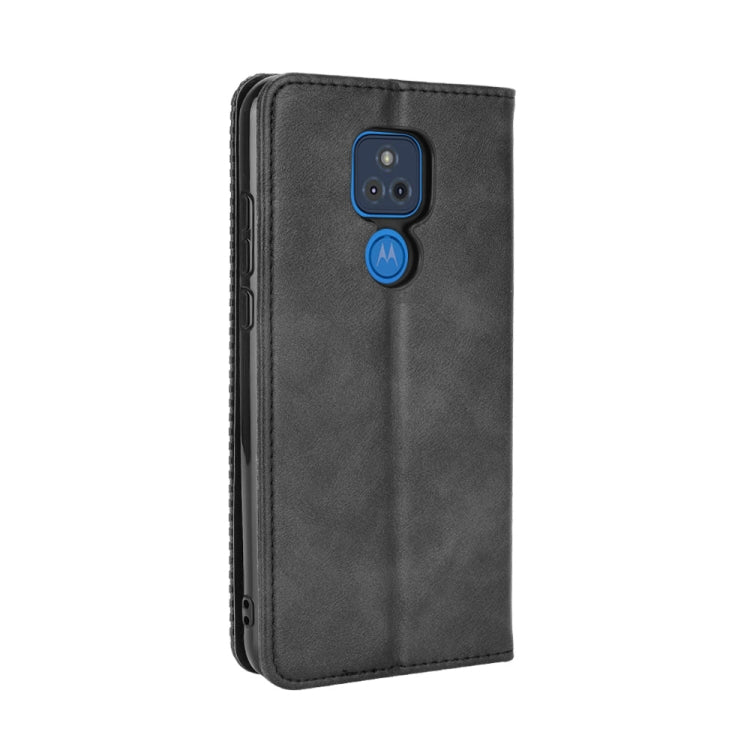 For Motorola Moto G Play (2021) Magnetic Buckle Retro Crazy Horse Texture Horizontal Flip Leather Case with Holder & Card Slots & Photo Frame