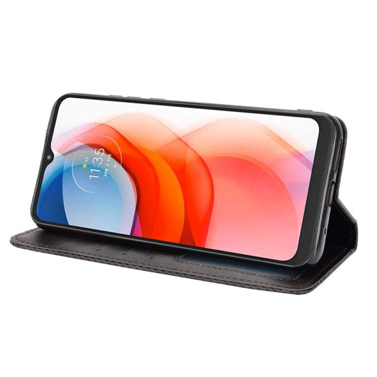 For Motorola Moto G Play (2021) Magnetic Buckle Retro Crazy Horse Texture Horizontal Flip Leather Case with Holder & Card Slots & Photo Frame