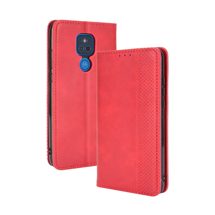 For Motorola Moto G Play (2021) Magnetic Buckle Retro Crazy Horse Texture Horizontal Flip Leather Case with Holder & Card Slots & Photo Frame