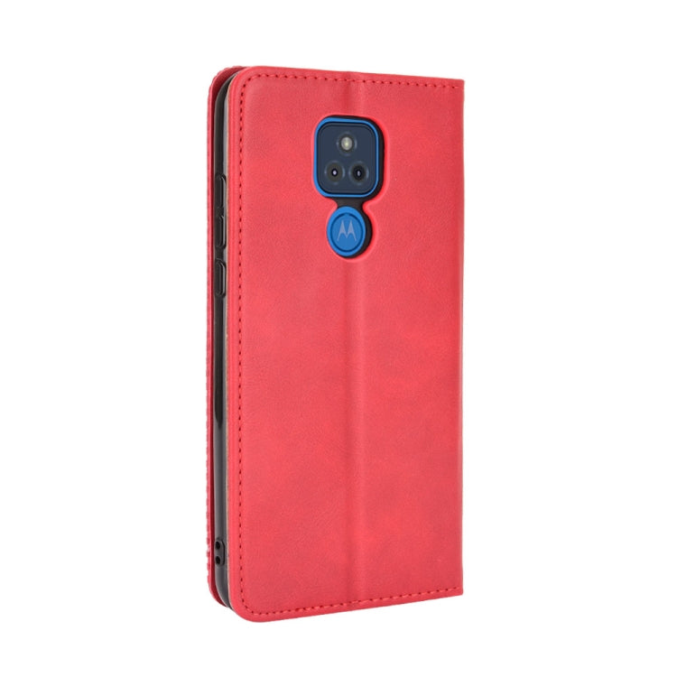 For Motorola Moto G Play (2021) Magnetic Buckle Retro Crazy Horse Texture Horizontal Flip Leather Case with Holder & Card Slots & Photo Frame