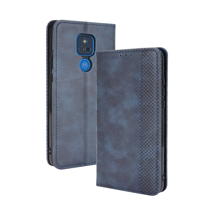 For Motorola Moto G Play (2021) Magnetic Buckle Retro Crazy Horse Texture Horizontal Flip Leather Case with Holder & Card Slots & Photo Frame