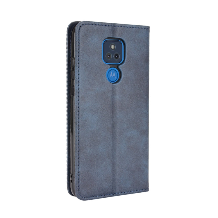 For Motorola Moto G Play (2021) Magnetic Buckle Retro Crazy Horse Texture Horizontal Flip Leather Case with Holder & Card Slots & Photo Frame