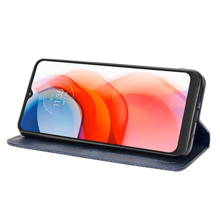 For Motorola Moto G Play (2021) Magnetic Buckle Retro Crazy Horse Texture Horizontal Flip Leather Case with Holder & Card Slots & Photo Frame