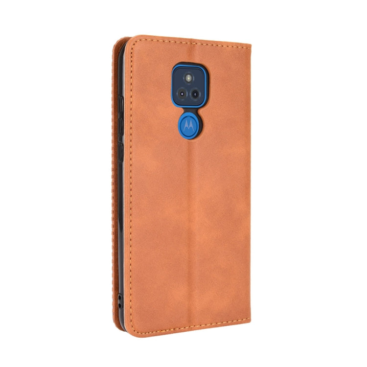 For Motorola Moto G Play (2021) Magnetic Buckle Retro Crazy Horse Texture Horizontal Flip Leather Case with Holder & Card Slots & Photo Frame