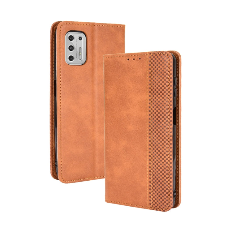 For Motorola Moto G Stylus (2021) Magnetic Buckle Retro Crazy Horse Texture Horizontal Flip Leather Case with Holder & Card Slots & Photo Frame