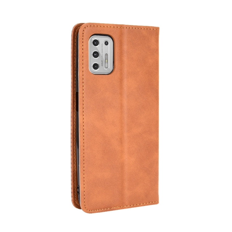 For Motorola Moto G Stylus (2021) Magnetic Buckle Retro Crazy Horse Texture Horizontal Flip Leather Case with Holder & Card Slots & Photo Frame