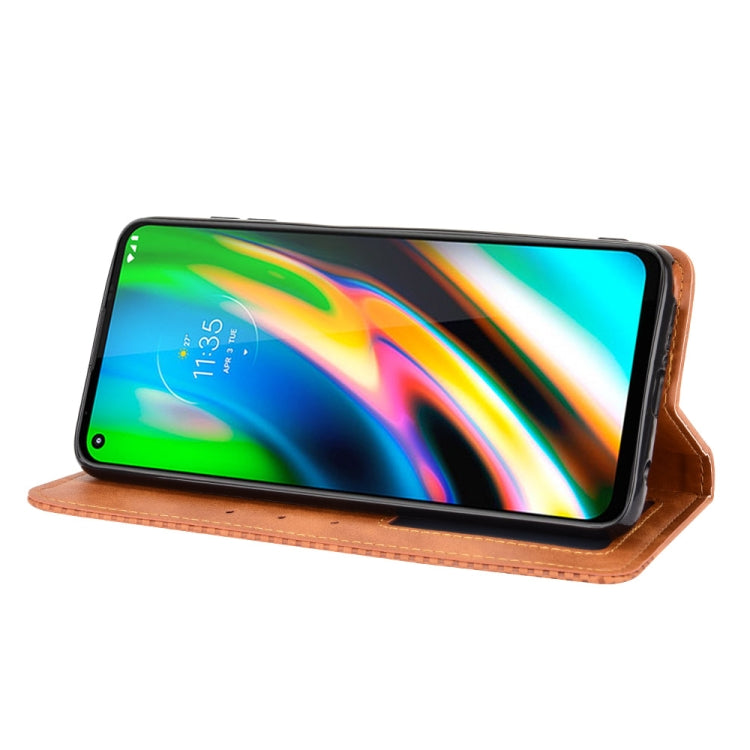 For Motorola Moto G Stylus (2021) Magnetic Buckle Retro Crazy Horse Texture Horizontal Flip Leather Case with Holder & Card Slots & Photo Frame