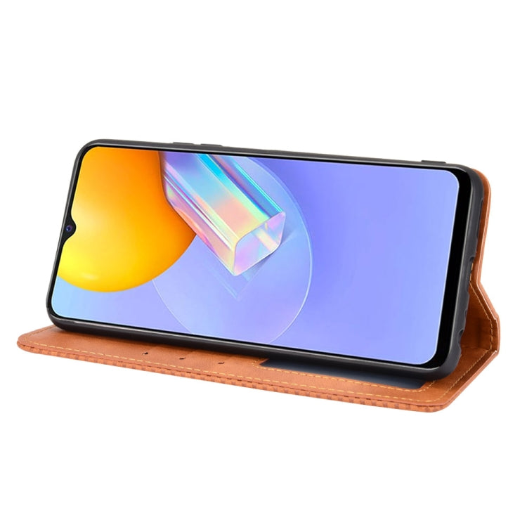 For vivo Y51A ( 2021) / Y51 (2020) Overseas Version (India / Southeast Asia) Magnetic Buckle Retro Crazy Horse Texture Horizontal Flip Leather Case with Holder & Card Slots & Photo Frame