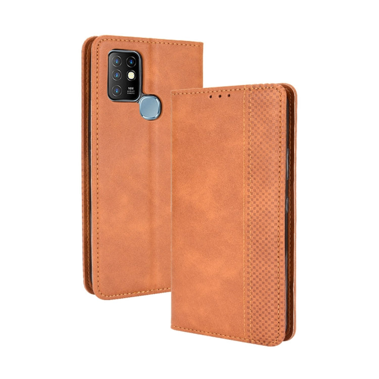 For Infinix Hot 10 / X682 Magnetic Buckle Retro Crazy Horse Texture Horizontal Flip Leather Case with Holder & Card Slots & Photo Frame