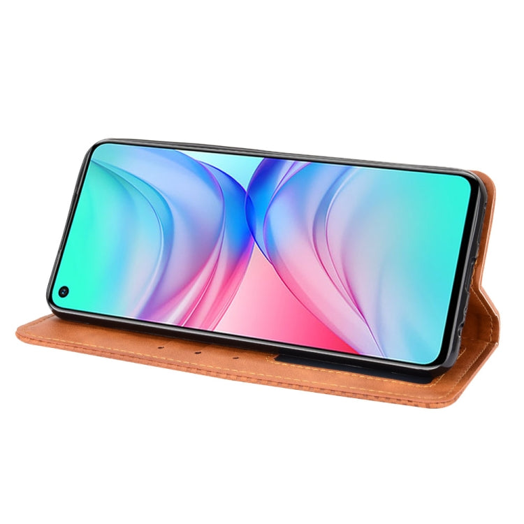 For Infinix Hot 10 / X682 Magnetic Buckle Retro Crazy Horse Texture Horizontal Flip Leather Case with Holder & Card Slots & Photo Frame