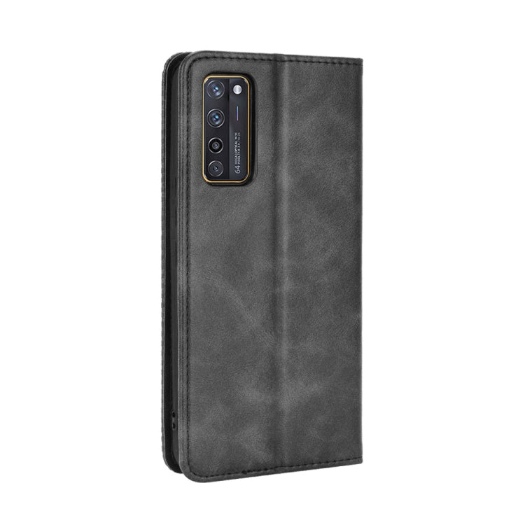 For ZTE Axon 20 5G / Axon 20 4G Magnetic Buckle Retro Crazy Horse Texture Horizontal Flip Leather Case with Holder & Card Slots & Photo Frame