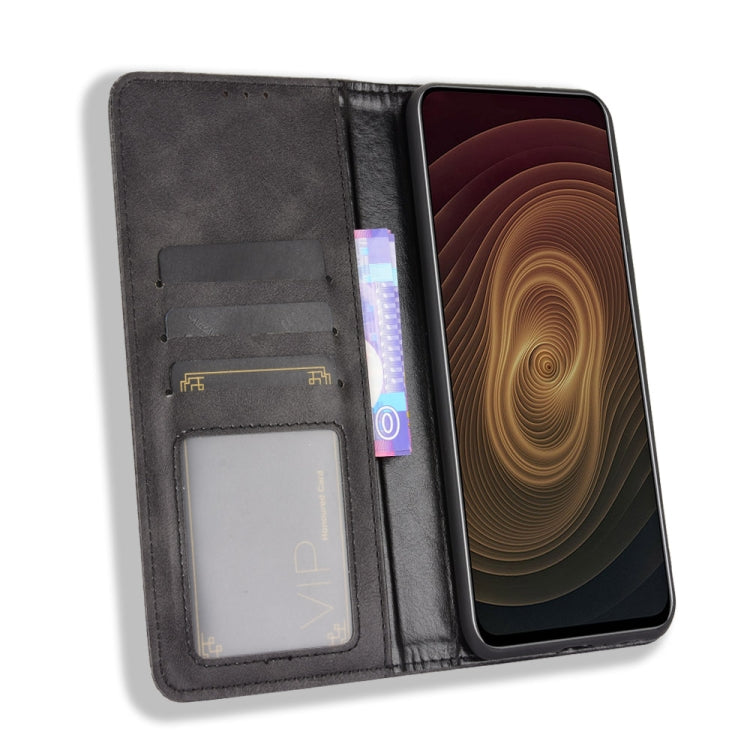 For ZTE Axon 20 5G / Axon 20 4G Magnetic Buckle Retro Crazy Horse Texture Horizontal Flip Leather Case with Holder & Card Slots & Photo Frame