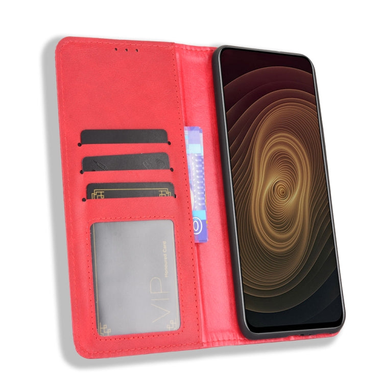 For ZTE Axon 20 5G / Axon 20 4G Magnetic Buckle Retro Crazy Horse Texture Horizontal Flip Leather Case with Holder & Card Slots & Photo Frame
