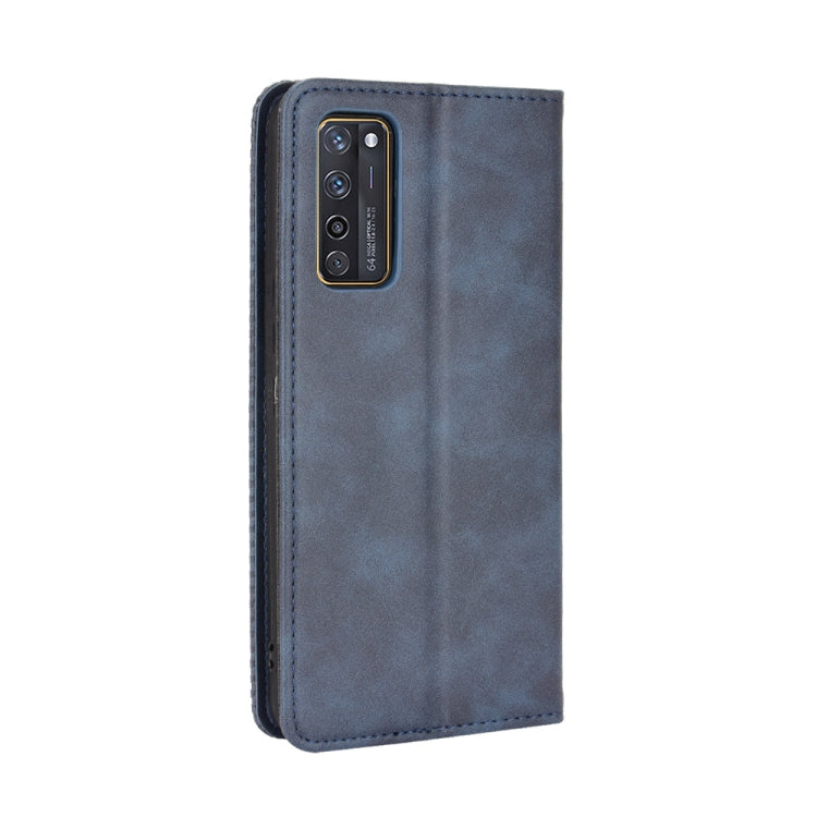 For ZTE Axon 20 5G / Axon 20 4G Magnetic Buckle Retro Crazy Horse Texture Horizontal Flip Leather Case with Holder & Card Slots & Photo Frame